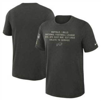 Men's Buffalo Bills Dark Green 2025 Salute to Service Sideline Slub Dri-FIT T-Shirt