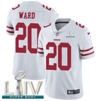 Nike San Francisco 49ers #20 Jimmie Ward White Super Bowl LIV 2020 Men’s Stitched NFL Vapor Untouchable Limited Jersey