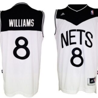 Brooklyn Nets #8 Deron Williams Revolution 30 Swingman White Jerseys