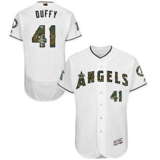 Los Angeles Angels of Anaheim #41 Danny Duffy White Memorial Day Flexbase Stitched Jersey DingZhi
