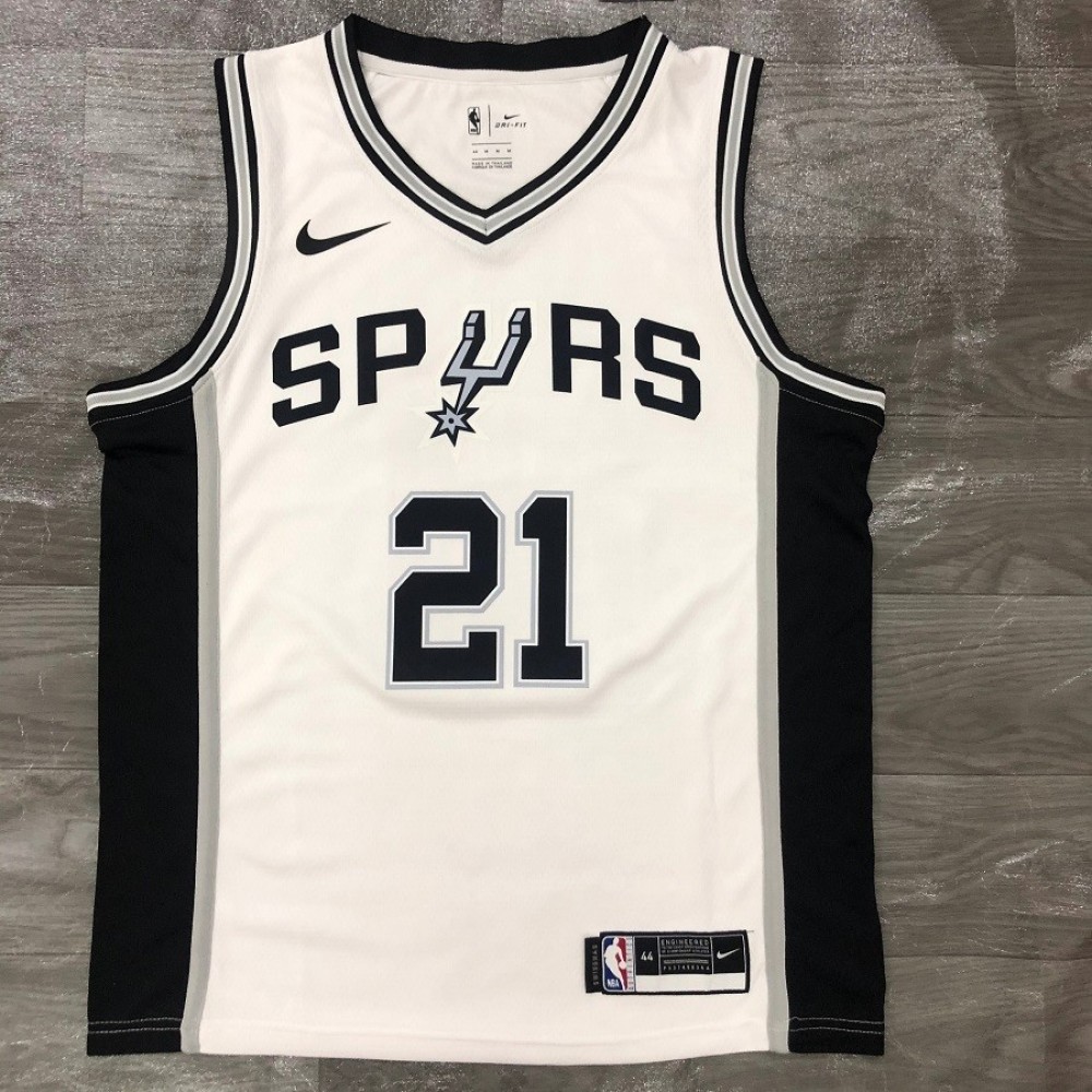 Men's San Antonio Spurs Tim Duncan #21 Nike White 2020/21 Swingman Jersey - Association Edition - Image 2