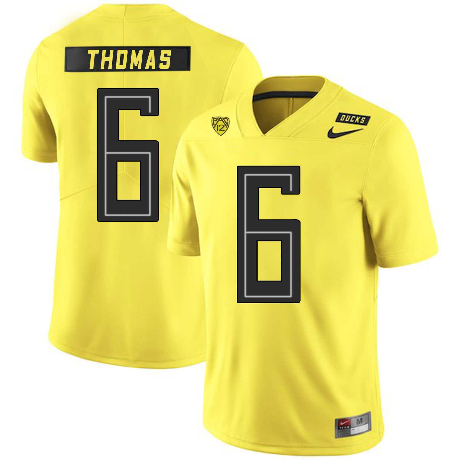 Oregon Ducks 6 De'Anthony Thomas Yellow Nike College Football Jersey Dzhi