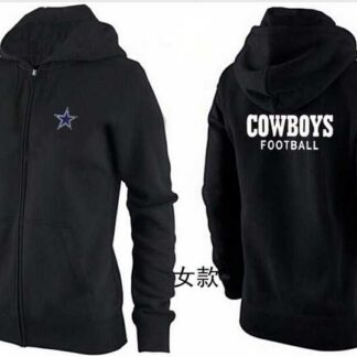 Womens Dallas Cowboys Team Logo 2015 Full Zip Hoodie-45
