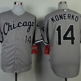 Chicago White Sox #14 Paul Konerko Gray Jerseys
