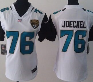 Nike Jacksonville Jaguars #76 Luke Joeckel 2013 White Game Womens Jersey