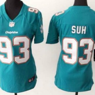 Women's Miami Dolphins #93 Ndamukong Suh 2013 Nike Green Game Jersey