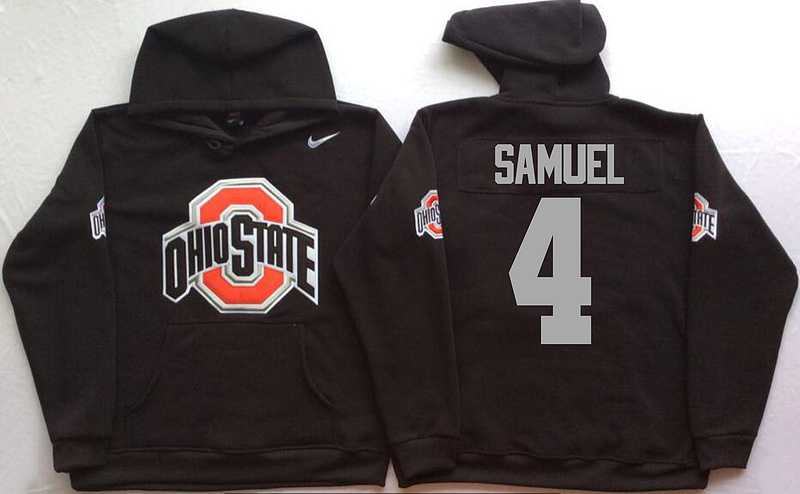 Ohio State Buckeyes #4 Curtis Samuel Black Men's Pullover Stitched Hoodie