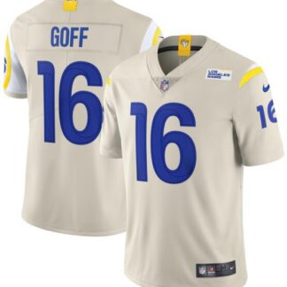 Nike Los Angeles Rams #16 Jared Goff Bone 2020 New Vapor Untouchable Limited Jersey