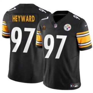 Men & Women & Youth Pittsburgh Steelers #97 Cameron Heyward Black F.U.S.E. With Walter Payton Patch Vapor Limited S...