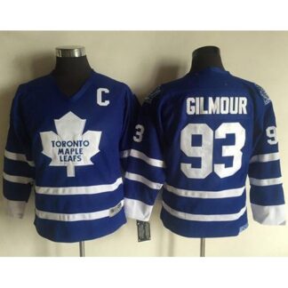 Toronto Maple Leafs #93 Doug Gilmour Blue CCM Throwback Stitched Youth NHL Jersey