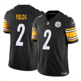 Men & Women & Youth Pittsburgh Steelers #2 Justin Fields Black F.U.S.E. Vapor Untouchable Limited Football Stitched...
