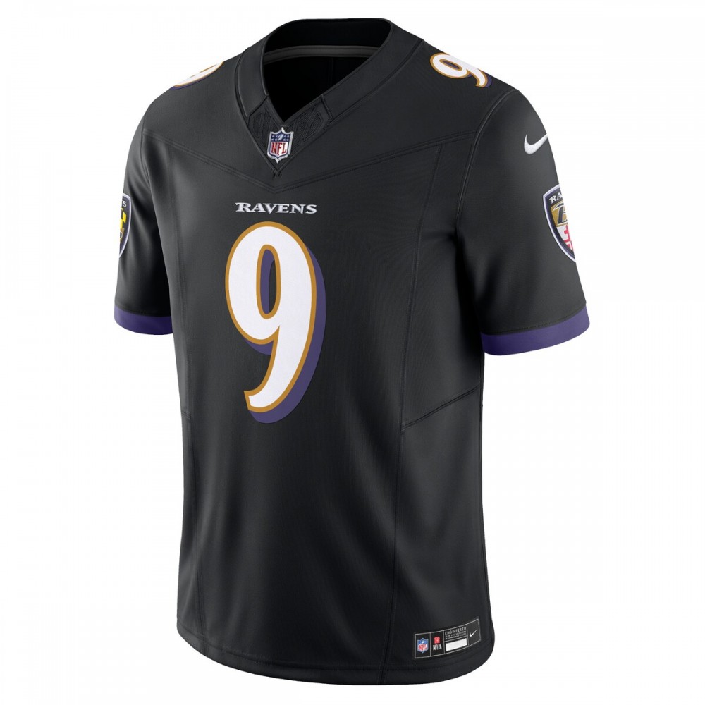 Justin Tucker Baltimore Ravens Nike Vapor F.U.S.E. Limited Alternate Jersey - Black - Image 2