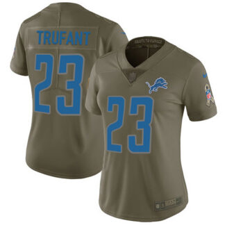 Nike Detroit Lions #23 Desmond Trufant Olive Women’s Stitched NFL Limited 2017 Salute To Service Jersey