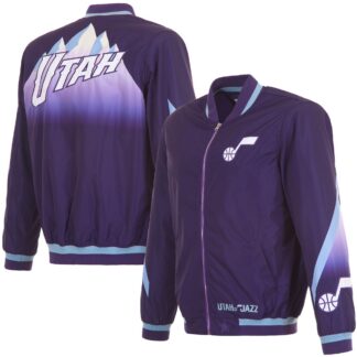 Utah Jazz JH Design 2024/25 City Edition Full-Zip Nylon Bomber Jacket – Purple