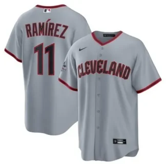Men's Cleveland Guardians #11 Jose Ramirez Gray 2025 MLB All-Star Game Road Replica Player Jersey