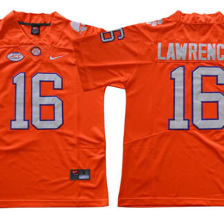 Clemson Tigers 16 Trevor Lawrence Orange College Football Jersey