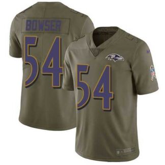 Nike Ravens 54 Tyus Bowser Olive Salute To Service Limited Jersey Dzhi