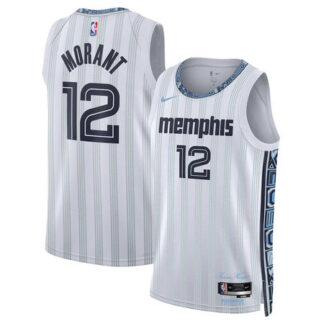 Youth Memphis Grizzlies #12 Ja Morant Nike White 2025/26 Swingman City Edition Jersey