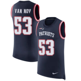 Nike New England Patriots #53 Kyle Van Noy Navy Blue Team Color Men’s Stitched NFL Limited Rush Tank Top Jersey