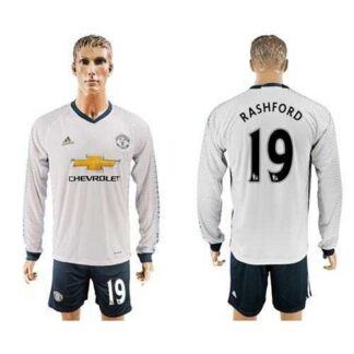 Manchester United #19 Rashford Sec Away Long Sleeves Soccer Club Jersey