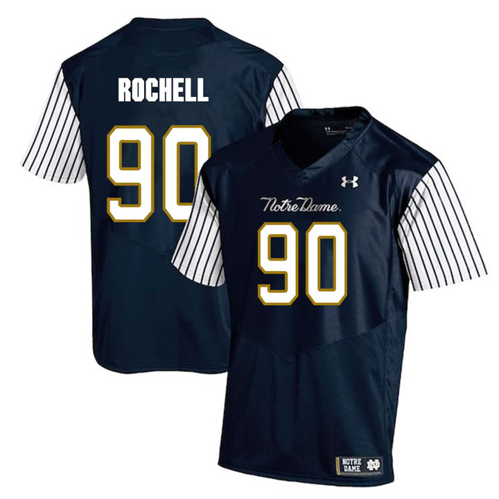 Notre Dame Fighting Irish 90 Isaac Rochell Navy College Football Jersey Dzhi