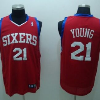 Philadelphia 76ers #21 Thaddeus Young red Jerseys