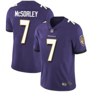 Men's Baltimore Ravens #7 Trace McSorley Purple Vapor Untouchable Limited Jersey