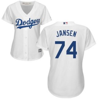 Los Angeles Dodgers #74 Kenley Jansen White Home Women’s Stitched MLB Jersey