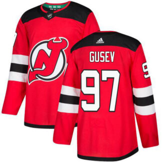 Adidas New Jersey Devils #97 Nikita Gusev Red Home Authentic Stitched NHL Jersey