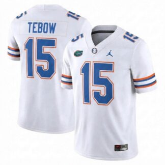 Tim Tebow Florida Gators Jordan Brand White Football Game Jersey