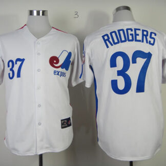 Montreal Expos #37 Roogers Throwback 1982 White Jerseys