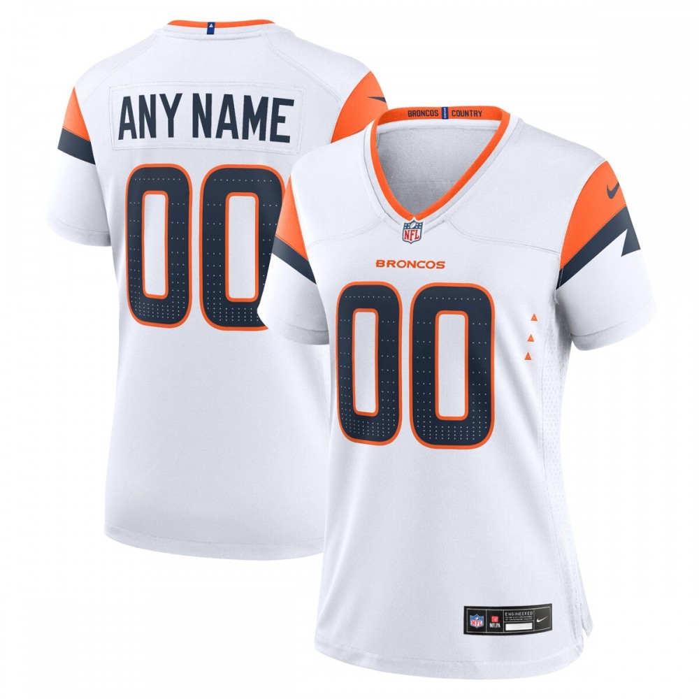 Denver Broncos Nike Women's Custom Game Jersey - White