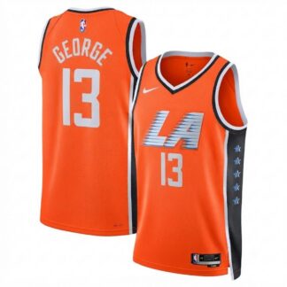 Paul George LA Clippers Nike Unisex 2025/26 Orange Swingman Jersey - City Edition