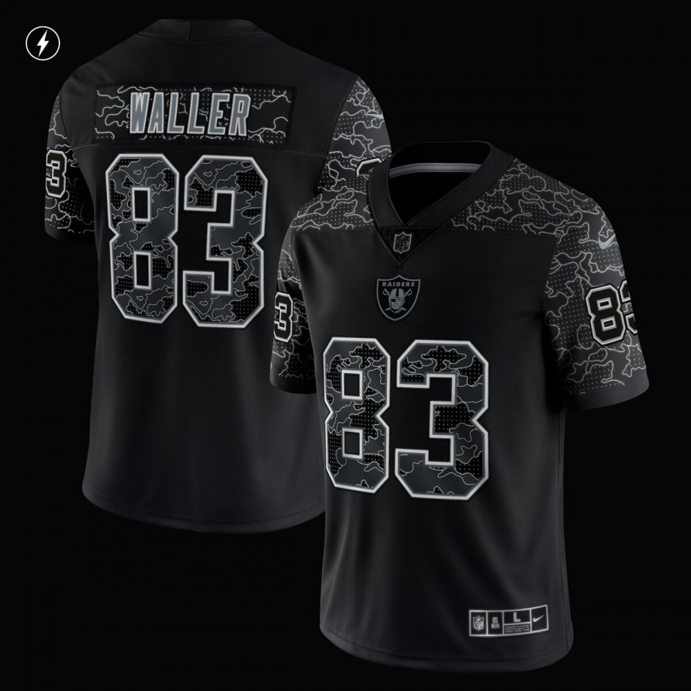Darren Waller Las Vegas Raiders Nike RFLCTV Limited Jersey - Black - Image 2