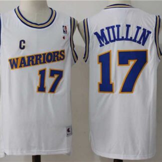 Golden State Warriors #17 Chris Mullin White Swingman Throwback Stitched NBA Jersey