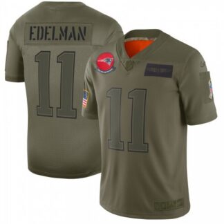 Nike New England Patriots #11 Julian Edelman Camo Men’s Stitched NFL Limited 2019 Salute To Service Jersey