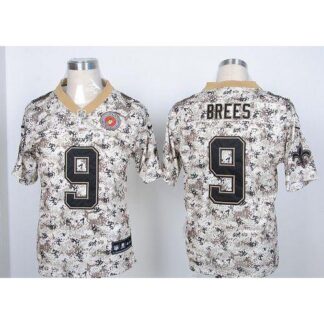 Nike New Orleans Saints #9 Drew Brees Camo USMC Men’s Stitched NFL Elite Jersey