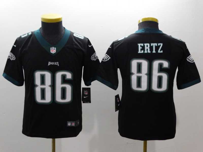 Youth Nike Philadelphia Eagles #86 Zach Ertz Black Vapor Untouchable Player Limited Jersey
