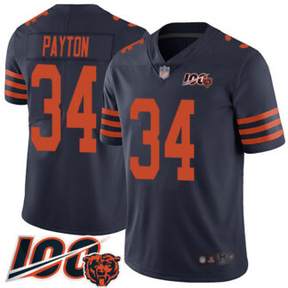 Nike Chicago Bears #34 Walter Payton Navy Blue Alternate Youth Stitched NFL 100th Season Vapor Limited Jersey