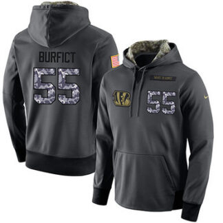 NFL Men's Nike Cincinnati Bengals #55 Vontaze Burfict Stitched Black Anthracite Salute to Service Player Performanc...