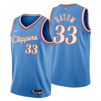 Los Angeles Los Angeles Clippers #33 Nicolas Batum Men’s Nike Blue 2021/22 Swingman NBA Jersey – City Edition Men’s