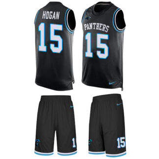 Nike Carolina Panthers #15 Chris Hogan Black Team Color Men’s Stitched NFL Limited Tank Top Suit Jersey