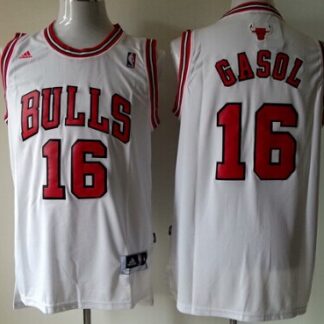 Chicago Bulls #16 Pau Gasol Revolution 30 Swingman White Jersey