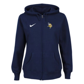 Women Minnesota Vikings Tailgater Full Zip Hoodie - Blue