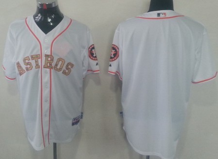 Houston Astros Blank White 2013 USMC Home Cool Base Jerseys