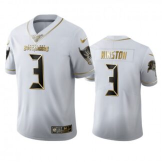 Tampa Bay Buccaneers #3 Jameis Winston Men’s Nike White Golden Edition Vapor Limited NFL 100 Jersey