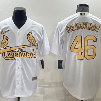 Men's St Louis Cardinals #46 Paul Goldschmidt White 2022 All Star Stitched Cool Base Nike Jersey