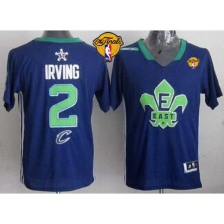 Cavaliers #2 Kyrie Irving Navy Blue 2014 All Star The Finals Patch Stitched NBA Jersey