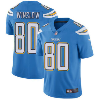 Nike Los Angeles Chargers #80 Kellen Winslow Electric Blue Alternate Men’s Stitched NFL Vapor Untouchable Limited J...