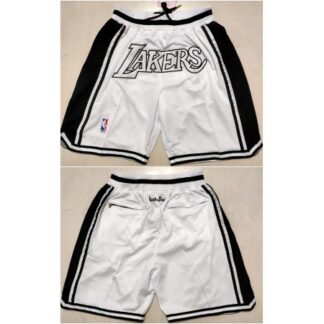 Men's Los Angeles Lakers White Shorts (Run Small) TULJ